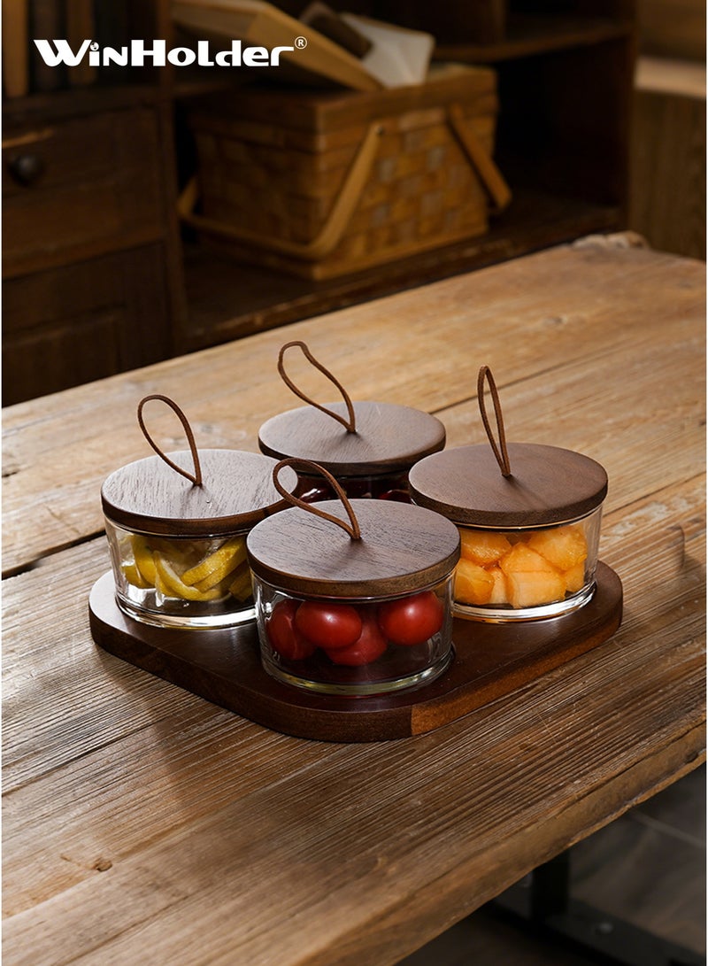 WinHolder Wood Grain Fruit Plate – Versatile Serving Tray for Dried Fruits, Nuts, Candy, Cookies, Chips, and Party Snacks - Image 1